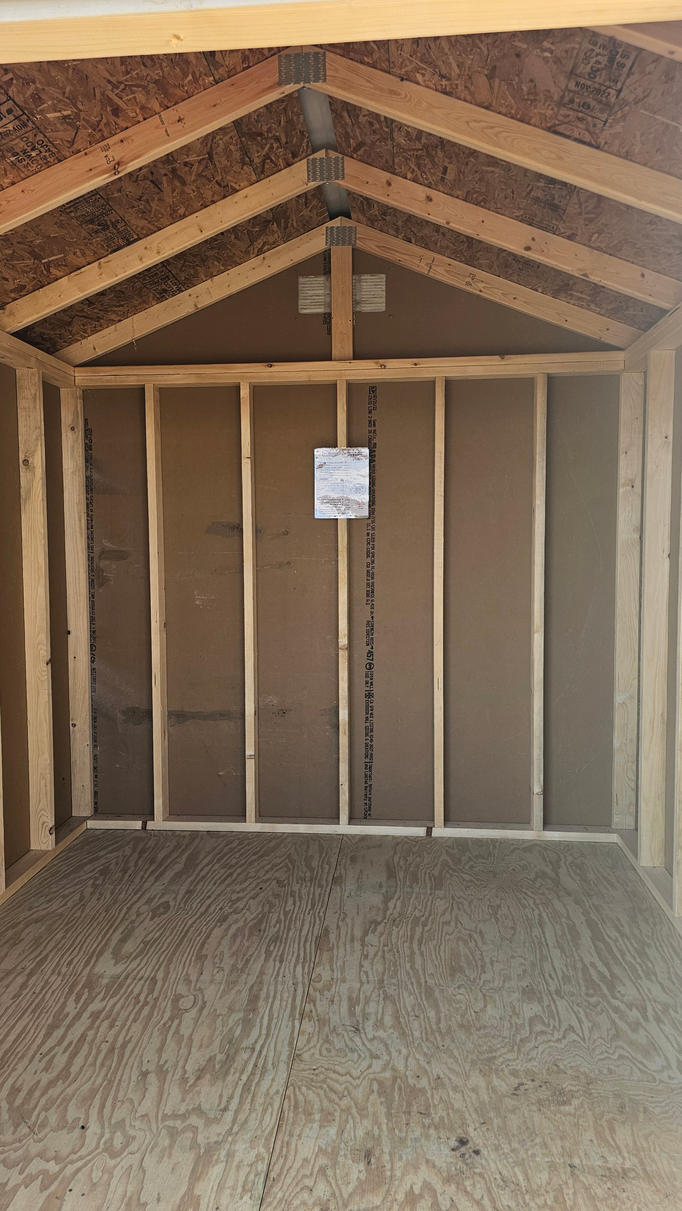 8x8 Painted Gable Shed