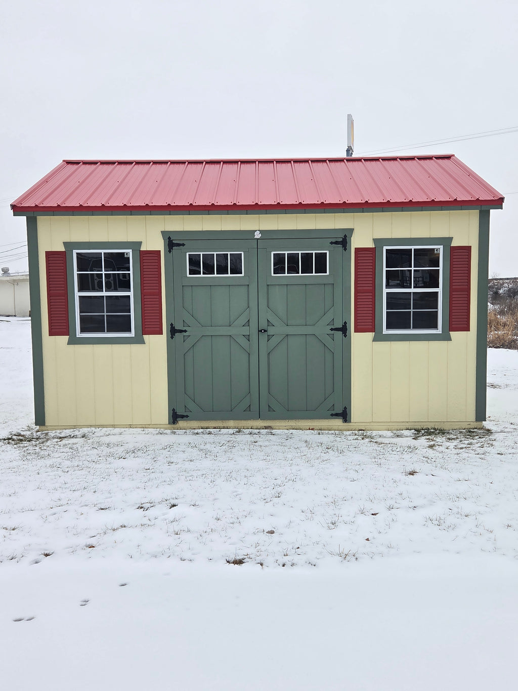Painted Gable Garden Shed 12×16