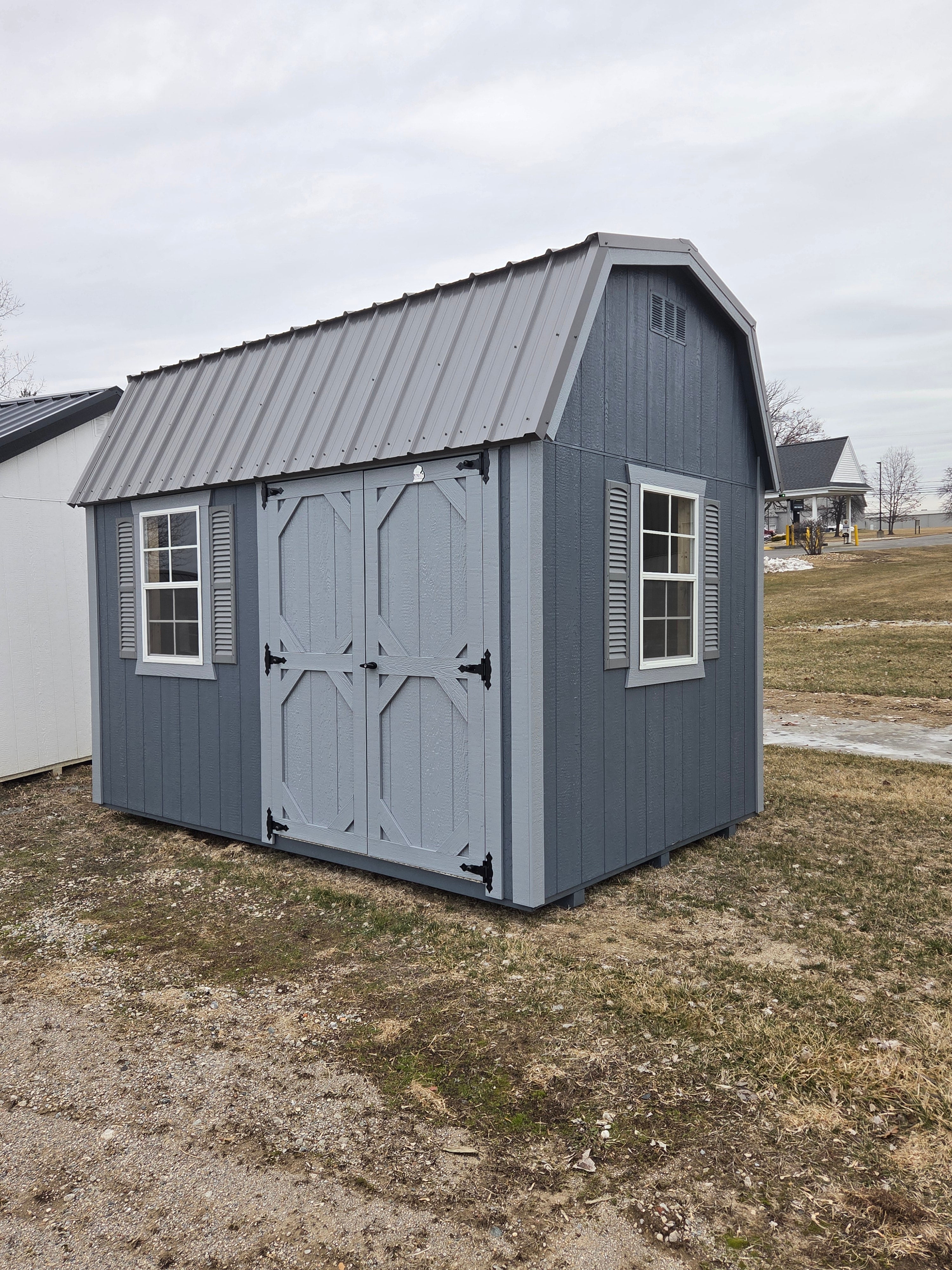 Painted Lofted Garden Shed 8×12