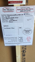 12x20 Painted Gable Shed