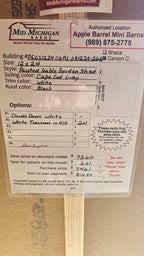 12x24 Painted Gable Garden Shed