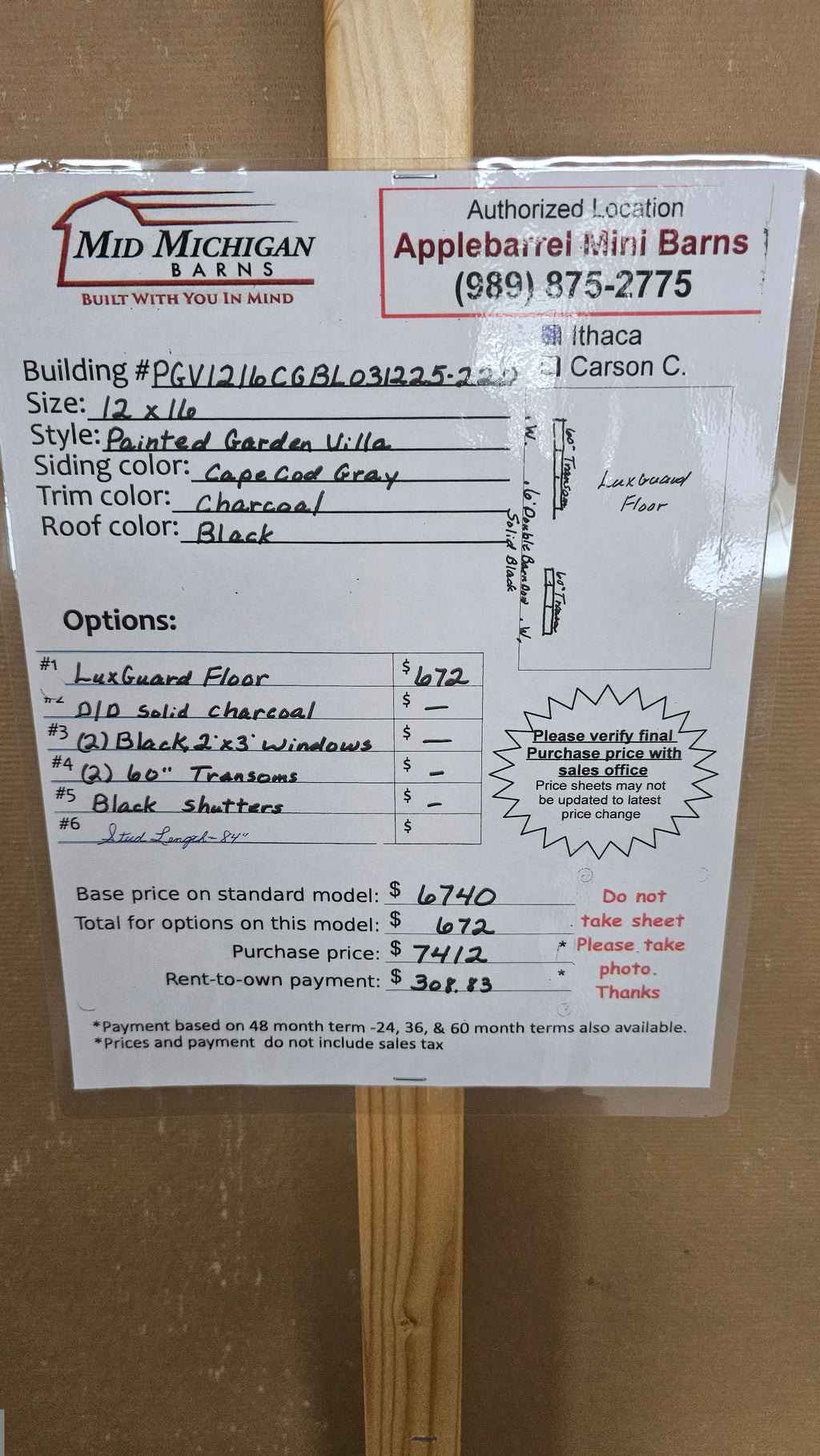 Painted Garden Villa 12x16
