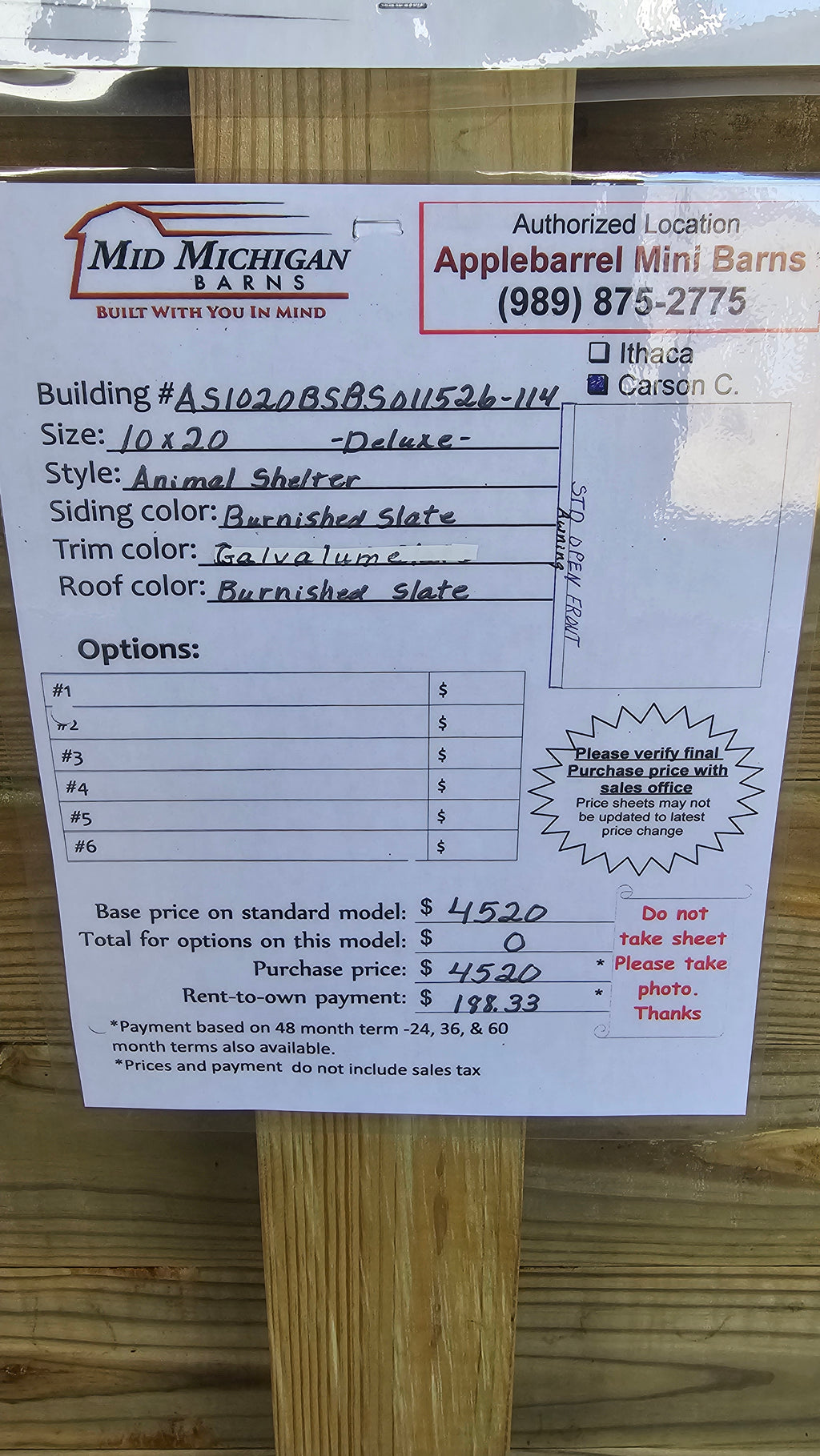 10x20 Animal Shelter