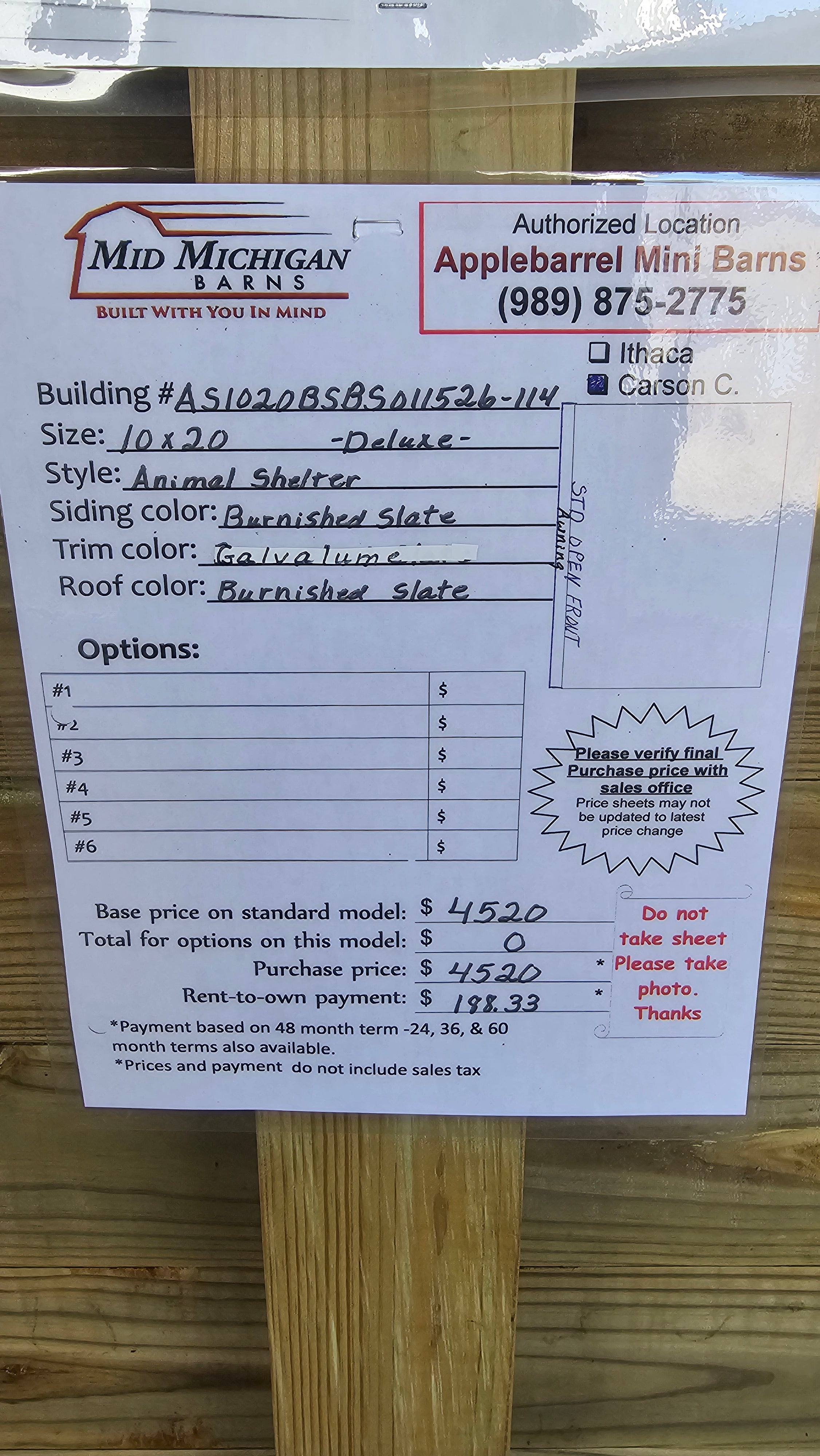 10x20 Animal Shelter