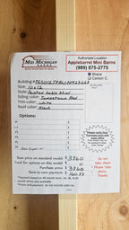 10x12 Painted Gable Shed