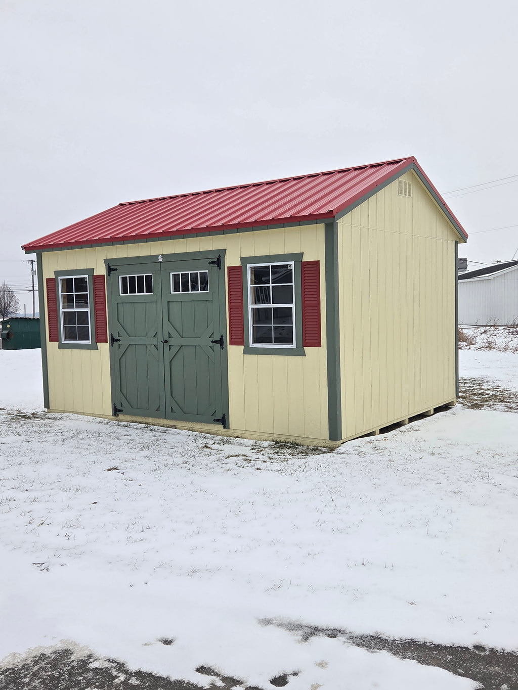 Painted Gable Garden Shed 12×16